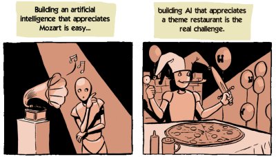 Building an artificial intelligence that appreciates Mozart is easy... building AI that appreciates a theme restaurant is the real challenge.