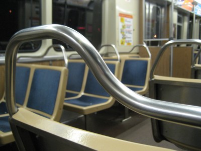 blue line train car