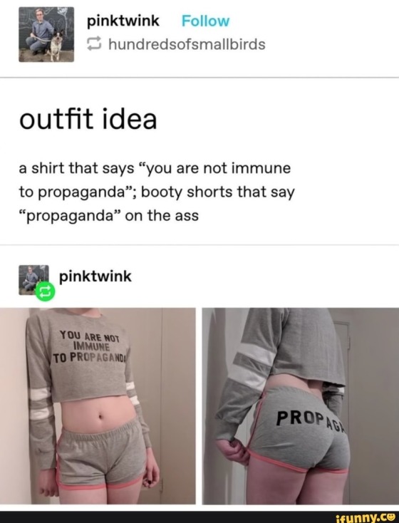 you are not immune to propaganda crop top and propaganda booty shorts